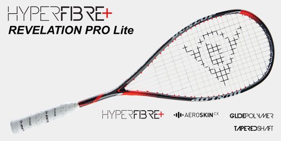 Squashová raketa Dunlop Hyperfibre+ Revelation Pro Lite