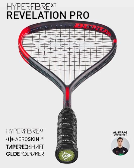 Squashová raketa Dunlop Hyperfibre XT Revelation Pro (Ali Farag)