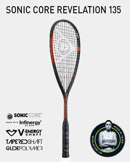 Squashová raketa Dunlop SONIC CORE REVELATION 135