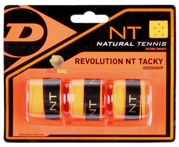 Vrchná omotávka - overgrip Dunlop Revolution NT Tacky (3ks) oranžový